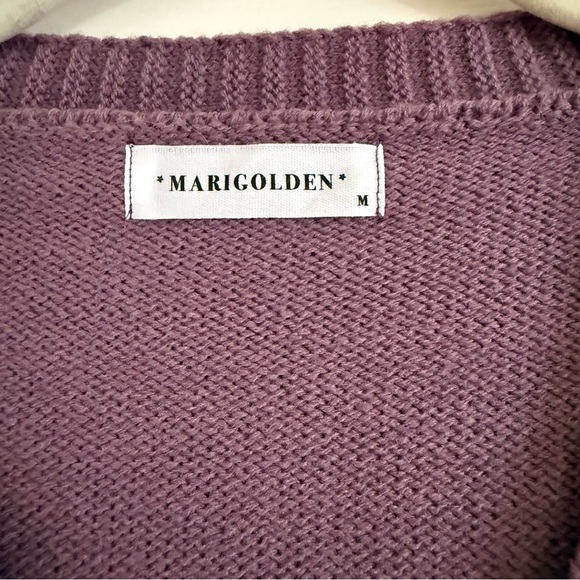 Marigolden Purple Floral Cardigan Sweater - Picture 2 of 3